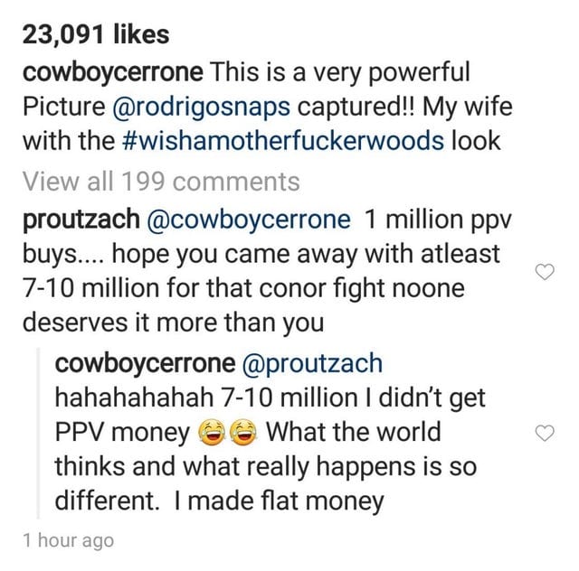 Donald Cerrone Denies Getting PPV Money For UFC 246 2 Cowboy PPV points