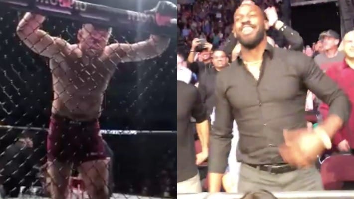 Jan Blachowicz Confronts Jon Jones After UFC Rio Rancho KO Win (Video)