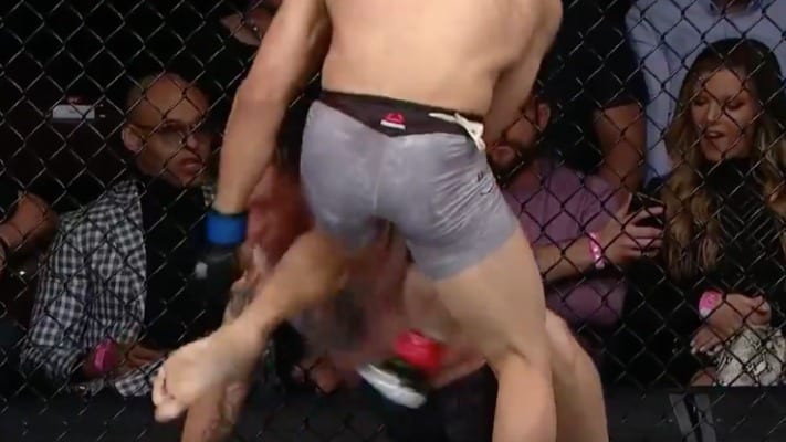 Kazula Vargas Lands Illegal Knee On Brok Weaver - UFC Rio Rancho Highlights 1 Vargas Weaver
