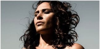 Cat Zingano poses after breast implant removal