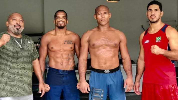 Jacare Souza Training In Garage Ahead Of UFC 249