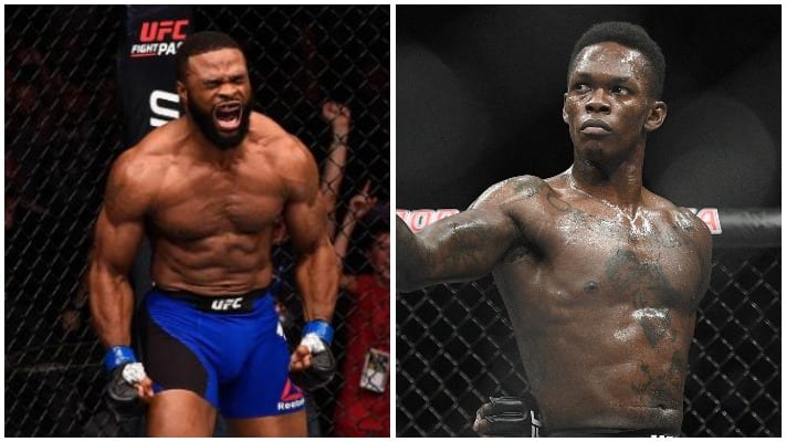 Israel Adesanya, Tyron Woodley Exchange Words On Social Media, Leon Edwards Gets Involved