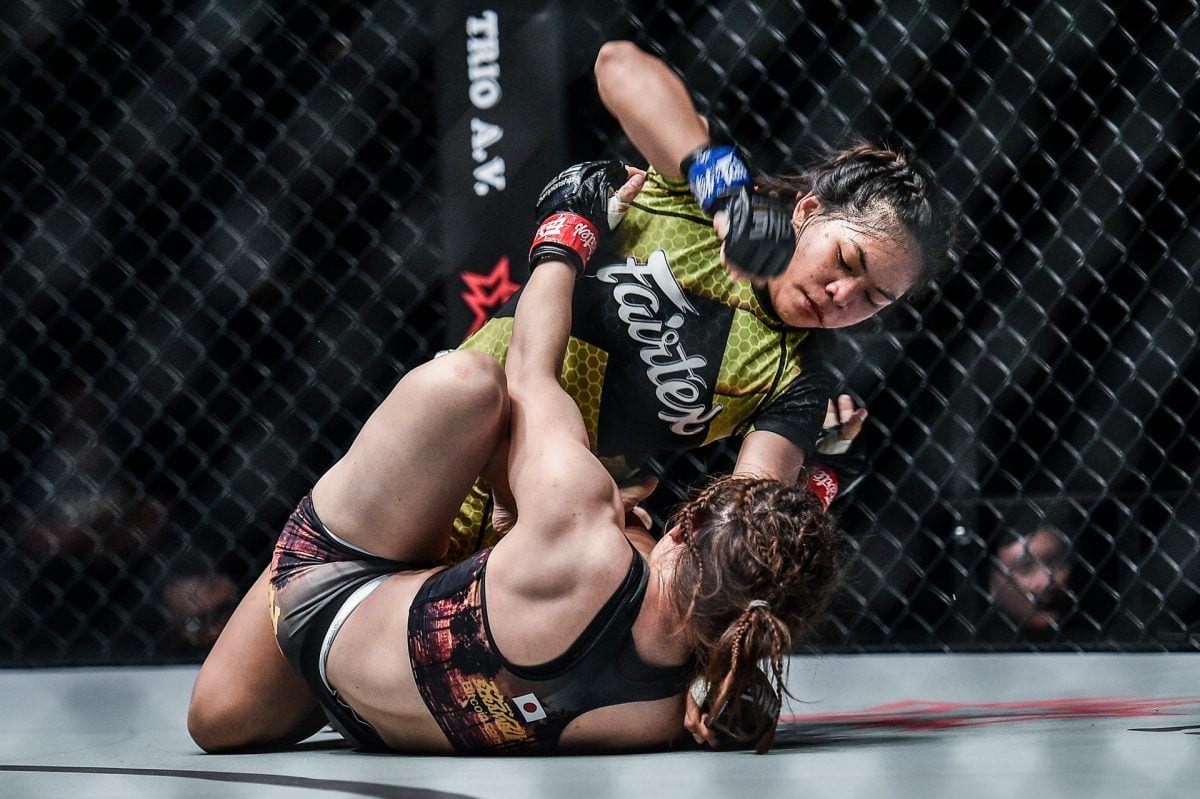 Exclusive: Denice Zamboanga ONE's Newest Atomweight Star 1 Denice Zamboanga defeats Mei Yamaguchi ONE KING OF THE JUNGLE DA 1257 1200x799 1