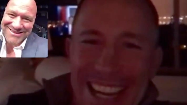 Watch Georges St-Pierre’s First Reaction To UFC Hall Of Fame Induction (Video)