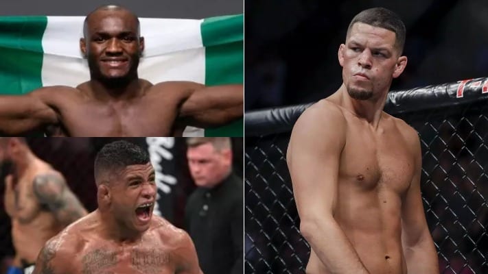 Kamaru Usman, Gilbert Burns Fire Back At Nate Diaz Jabs 1 Usman Burns Diaz