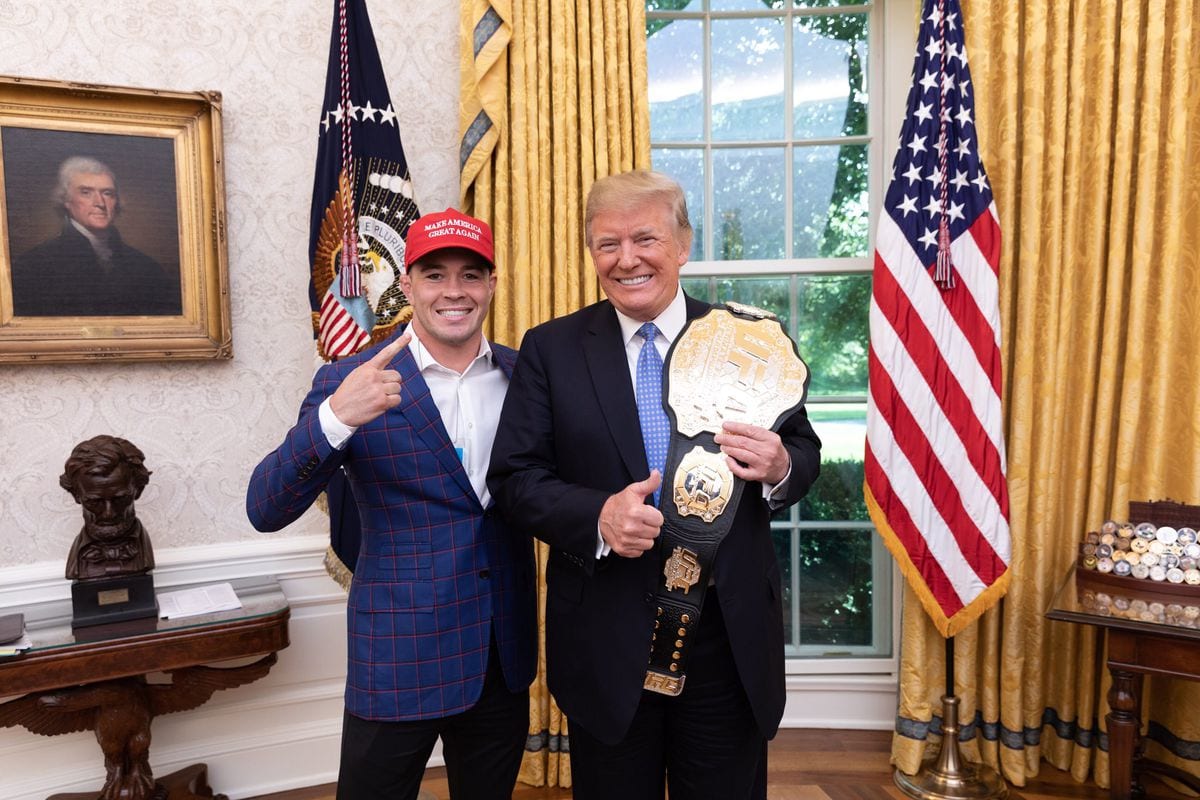 Video: Colby Covington Makes Appearance At Presidential Debate As Guest Of Donald Trump 1 Covington