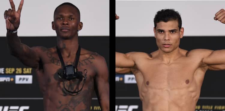 Israel Adesanya And Paulo Costa Clash During Face Off