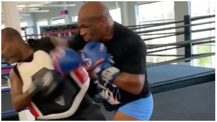 VIDEO | Mike Tyson Almost Knocks Out Coach In Latest Training Clip