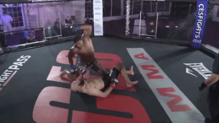 VIDEO: Jamelle Jones Scores Vicious Follow-Up Strikes At CES MMA 61