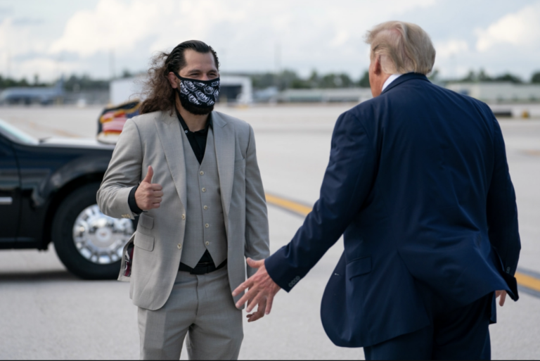 VIDEO | Jorge Masvidal Welcomes President Trump To Miami