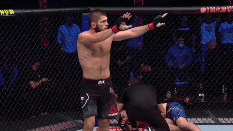 Khabib Nurmagomedov Scores Second Round Submission Over Justin Gaethje – UFC 254 Highlights