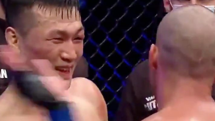 Korean Zombie Embraces Brian Ortega With Playful Slap Following UFC Fight Island 6 (Video)