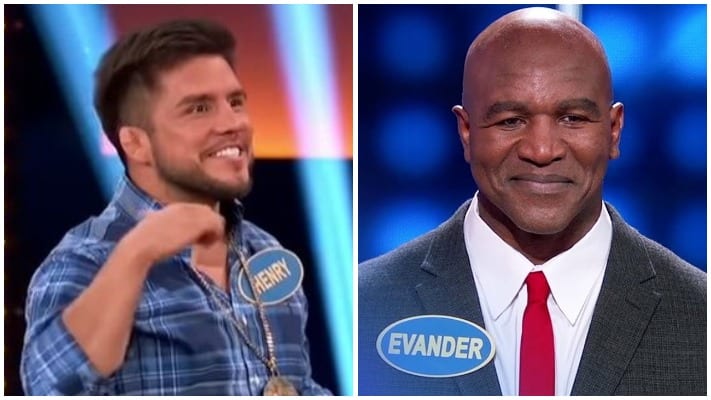 VIDEO | Henry Cejudo Tries To Intimidate Evander Holyfield 1 Cejudo