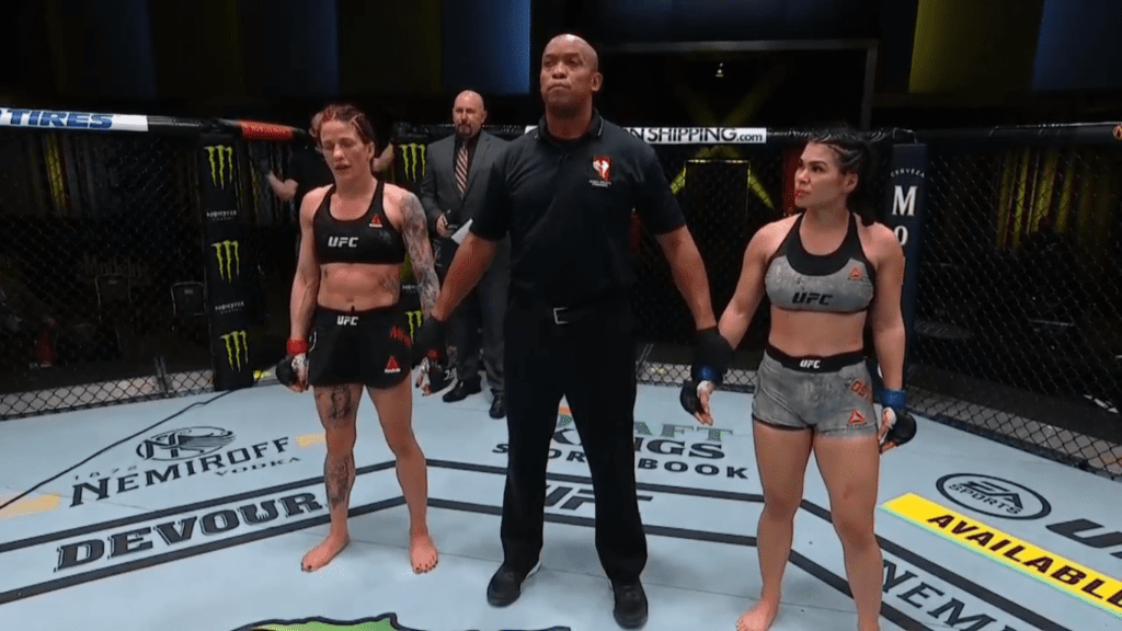 Gina Mazany Stops Rachael Ostovich With ThirdRound FrontKick UFC
