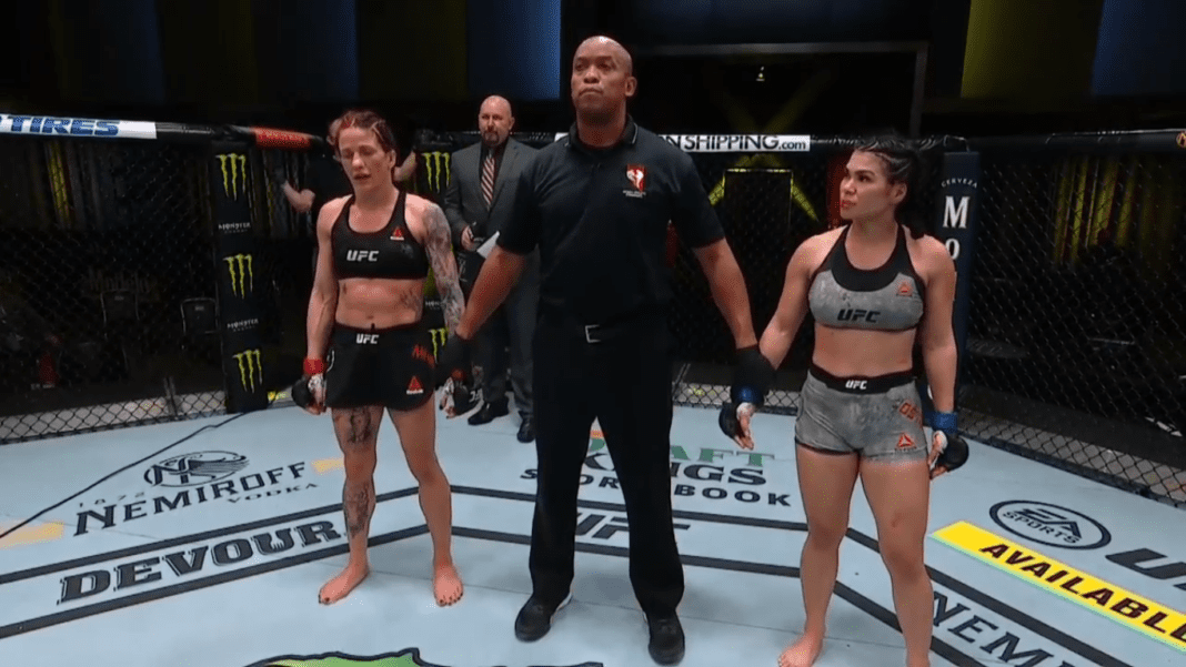 Gina Mazany Stops Rachael Ostovich With ThirdRound FrontKick UFC