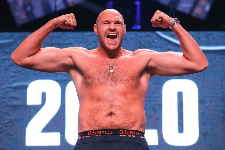 VIDEO | Tyson Fury Hits The Bag In UFC Gloves