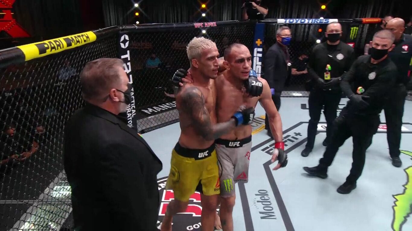 Charles Oliveira Dominates Tony Ferguson In Unanimous Judging Victory - UFC 256 Highlights 1 Oliveira