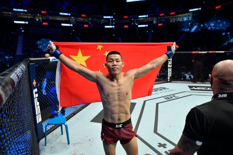 Li Jingliang Scores Massive KO Win Over Santiago Ponzinibbio – UFC Fight Island 7 Highlights