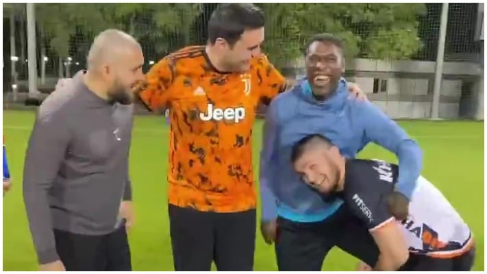 Khabib Nurmagomedov Shows Off Soccer Skills Against Clarence Seedorf 1 Khabib Nurmagomedov