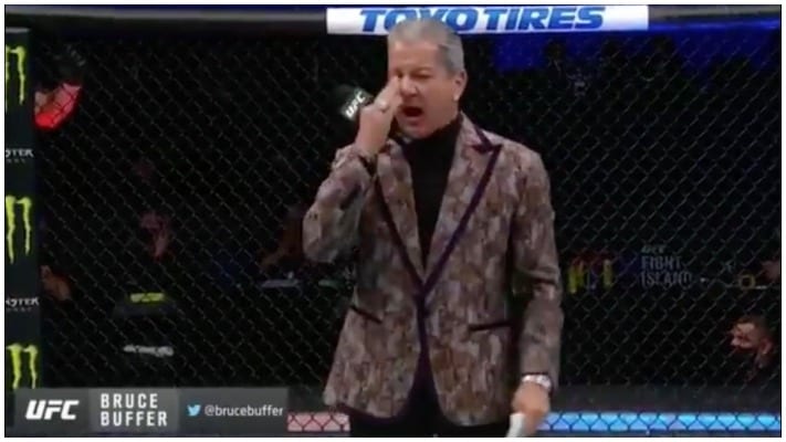 VIDEO | Bruce Buffer Scraps With A Fly At UFC Fight Island 7