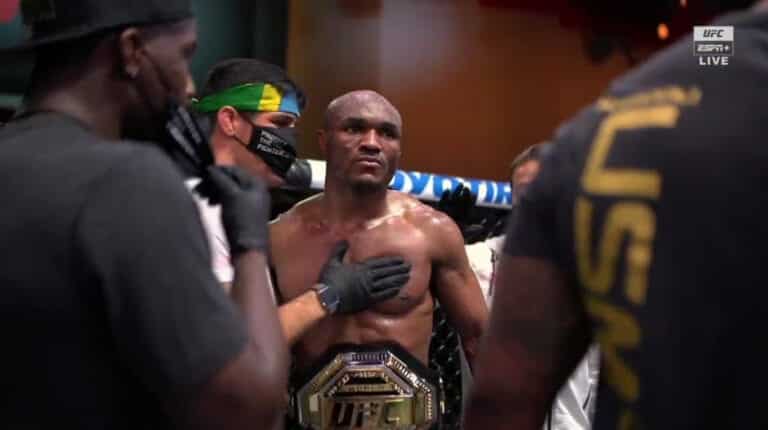 Kamaru Usman Retains, Stops Gilbert Burns With Third Round Strikes – UFC 258 Highlights