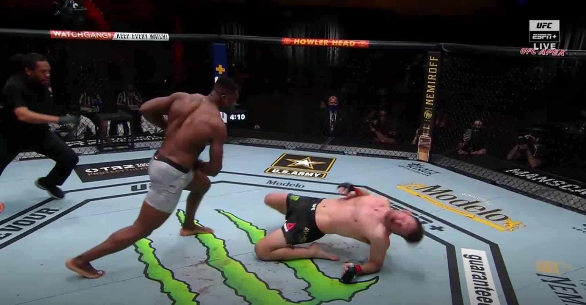 Francis Ngannou Wins Heavyweight Title, Stops Stipe Miocic With Second Round KO - UFC 260 Highlights 1 Francis Ngannou