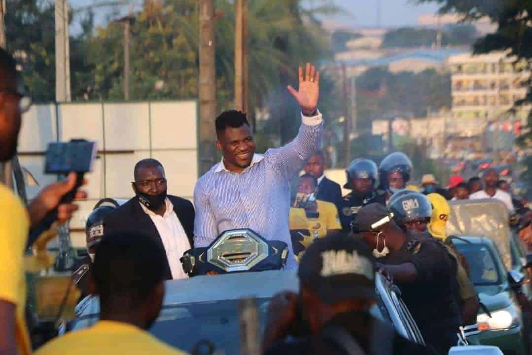 Video - Francis Ngannou Returns To Hero's Welcome In Cameroon Following UFC Title Win 1 Ngannou