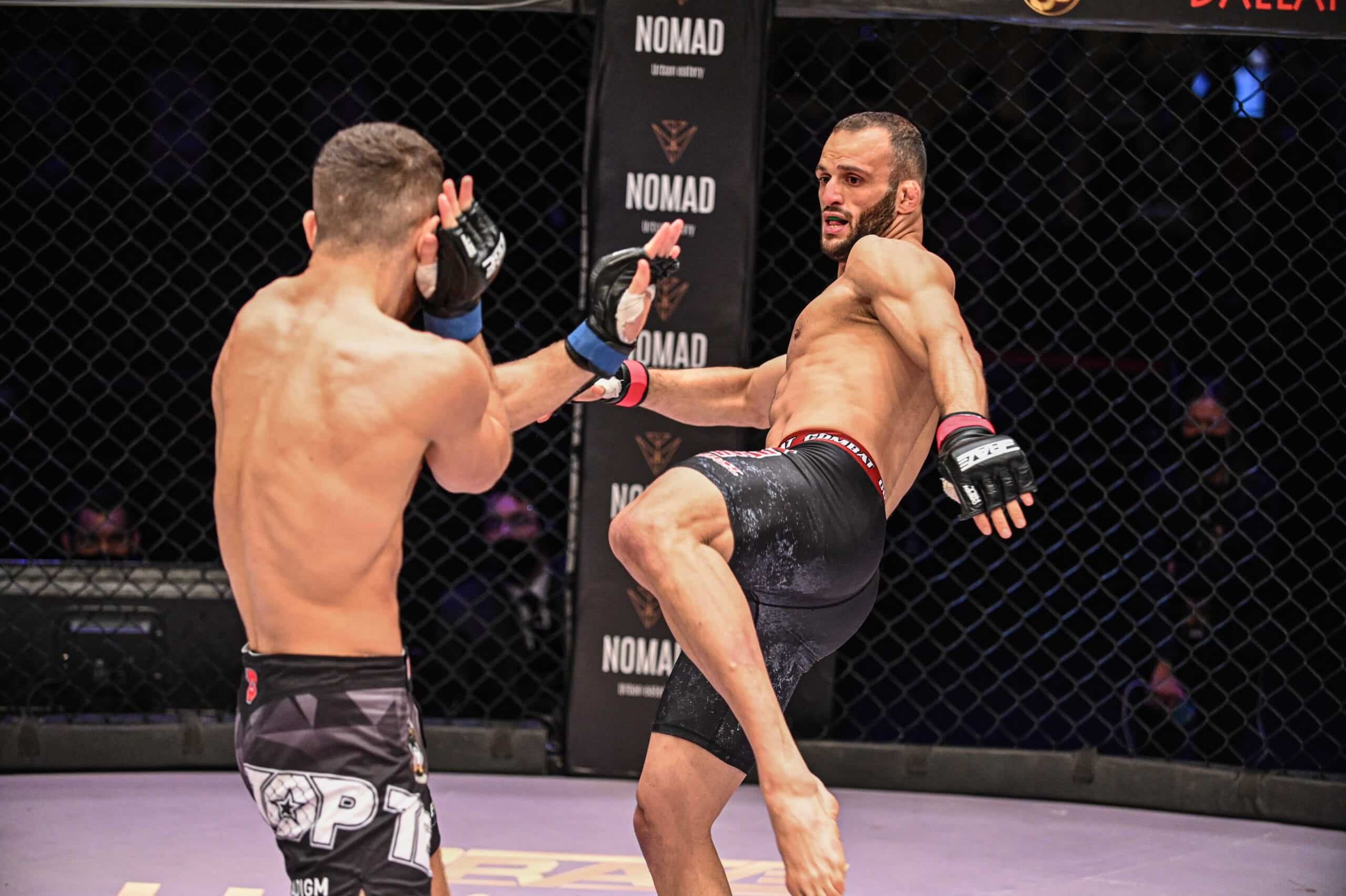 Jarrah Al Silawi kicks Ismail Naurdiev scaled
