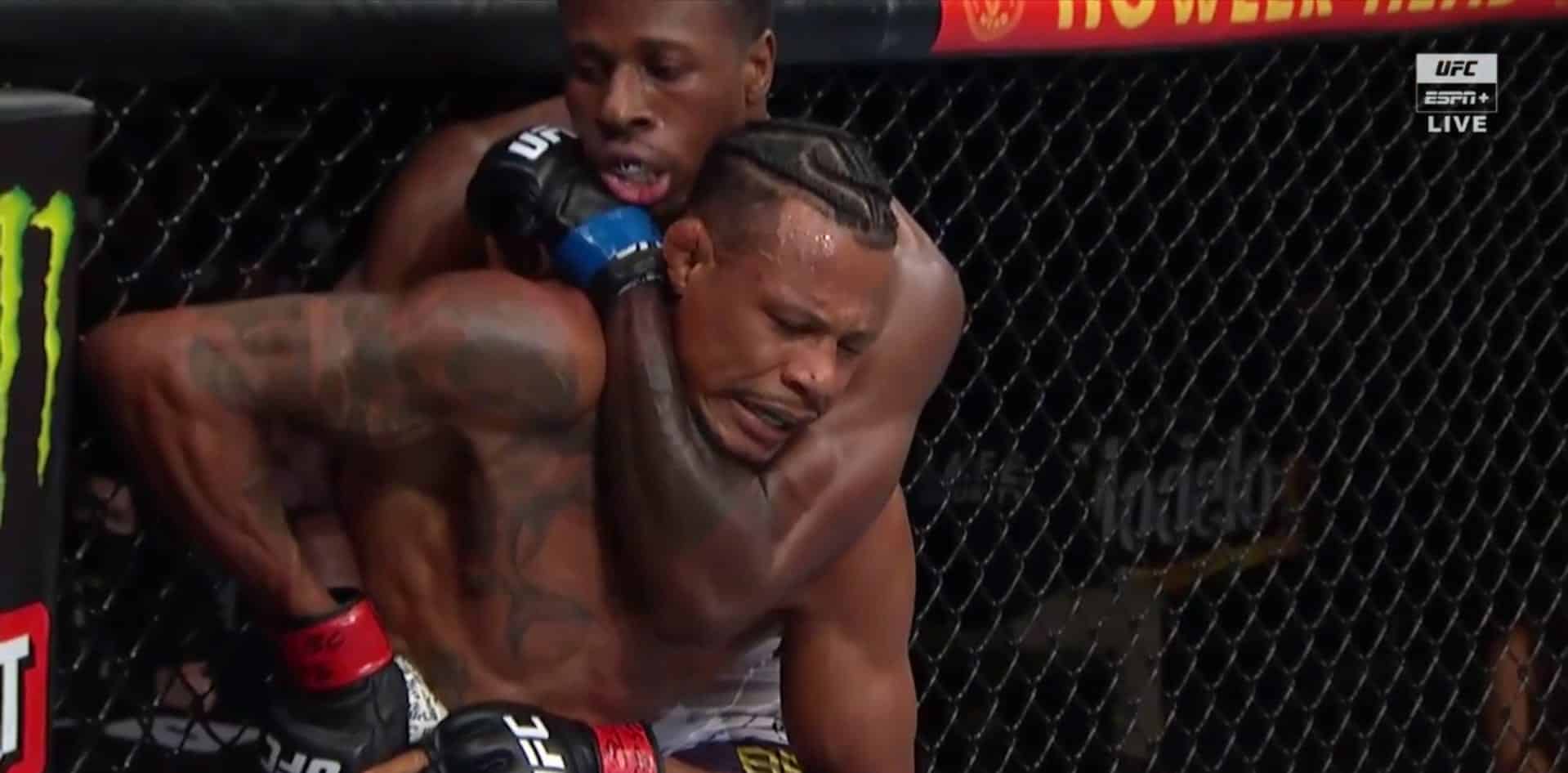 Randy Brown Stops Cowboy Oliveira With One-Armed Rear-Naked Choke - UFC 261 Highlights 1 Brown