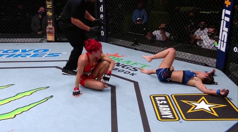 Luana Pinheiro Takes DQ Win Over Randa Markos After Illegal Upkick Lands – UFC Vegas 25 Highlights