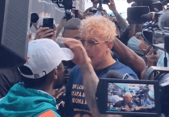 Floyd Mayweather, Jake Paul Get Into Physical Altercation, Paul Left With Black Eye