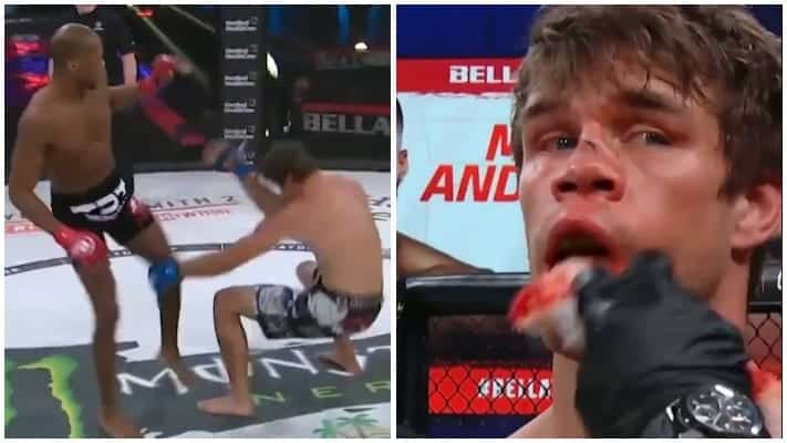 VIDEO | Michael Page Shatters Derek Anderson’s Nose With Brutal Kick