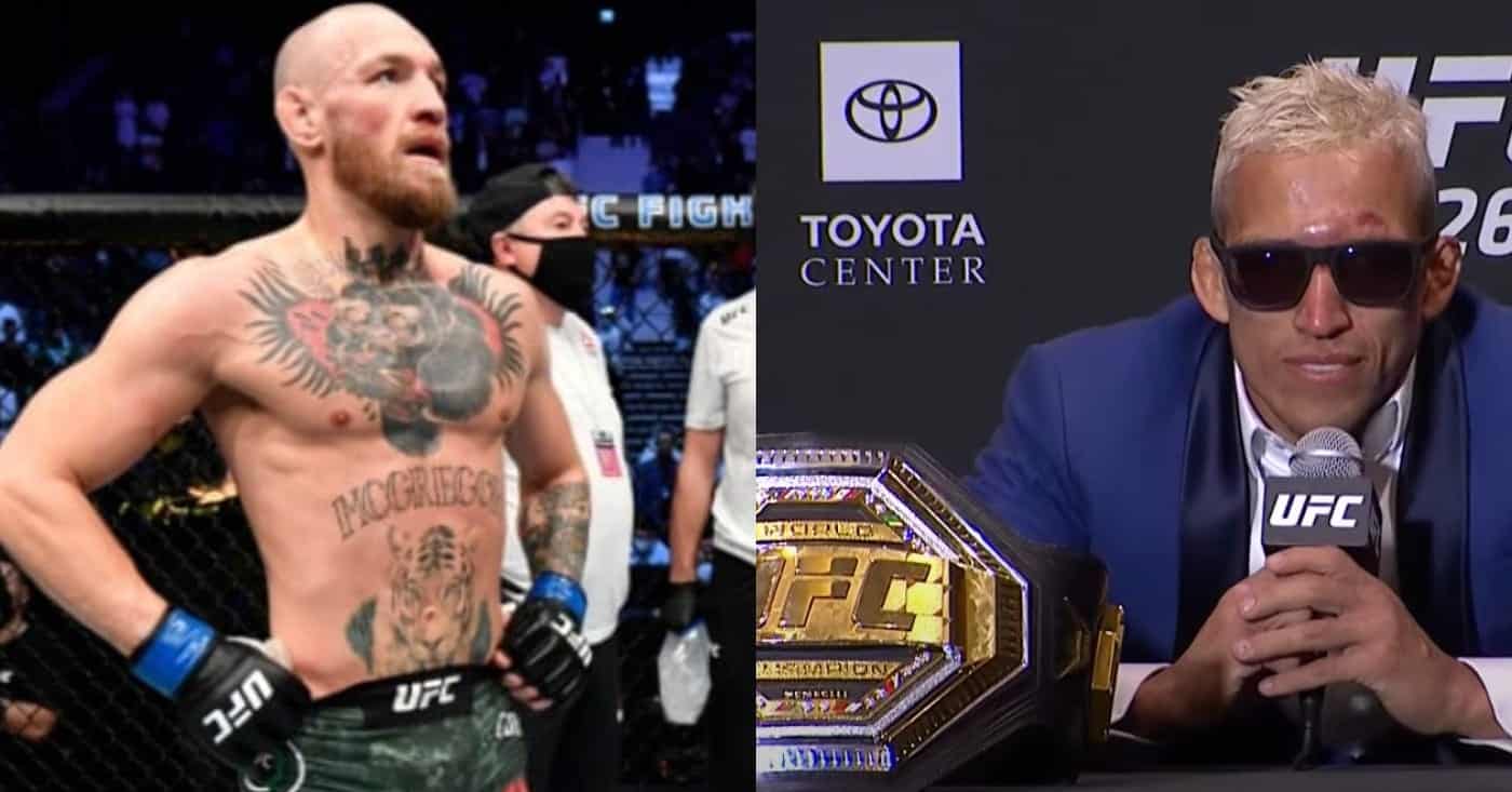 Conor McGregor Congratulates Charles Oliveira, Oliveira Tells Him To Beat Dustin Poirier 1 McGregor Oliveira