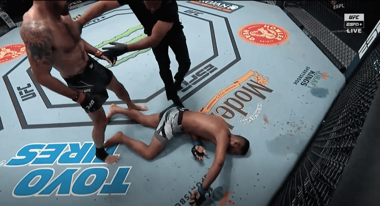 Matt Brown Flattens Dhiego Lima With Massive One-Punch KO - UFC Vegas 19 Highlights 1 Brown