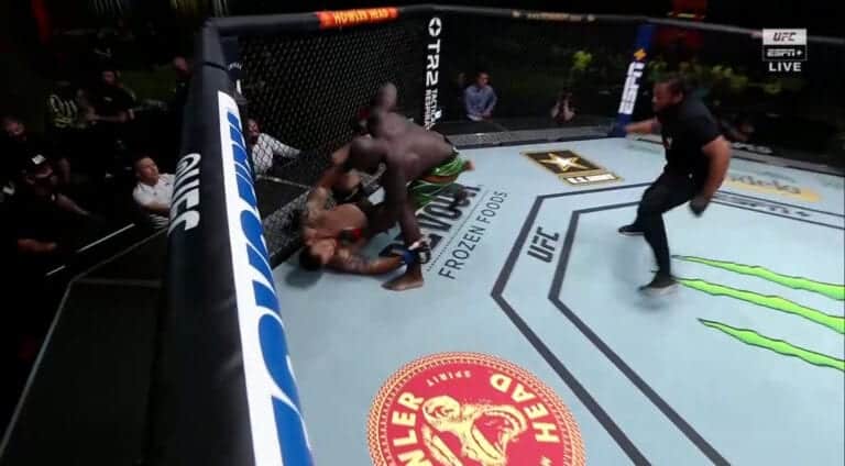 Jairzinho Rozenstruik Stops Augusto Sakai With Buzzer Beating First Round Knockout – UFC Vegas 28 Highlights