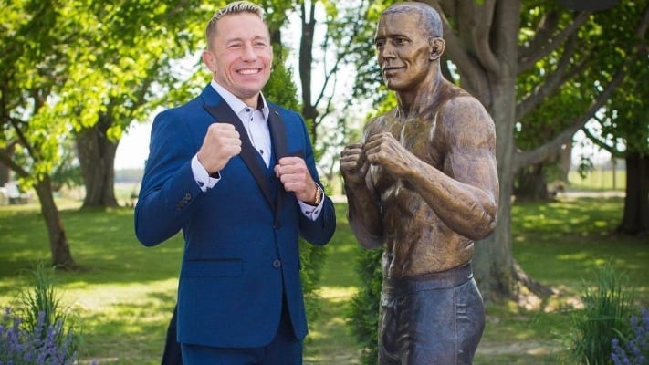 Georges St-Pierre Honored with Odd-Looking Statue in Quebec, Canada 1 Georges St-Pierre