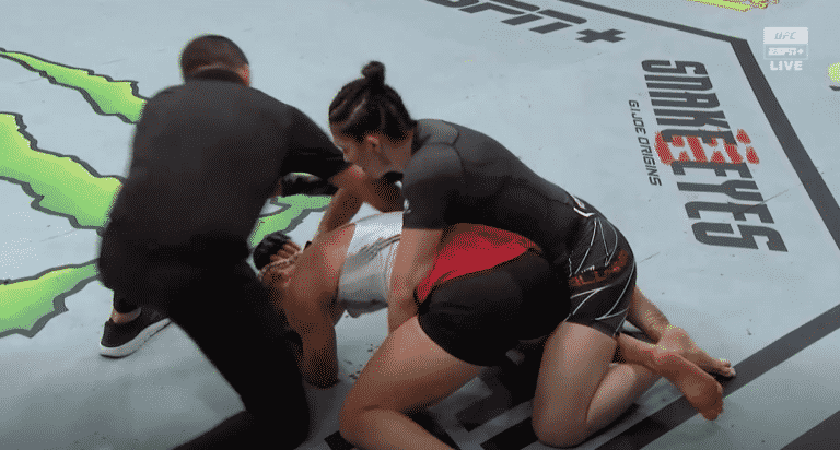 Irene Aldana Bloodies Yana Kunitskaya For Late First Round Finish – UFC 264 Highlights