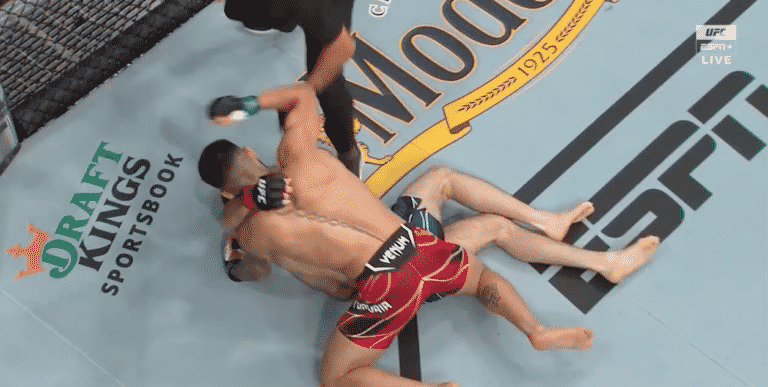 Ilia Topuria Remains Undefeated, Stops Ryan Hall With Strikes – UFC 264 Highlights