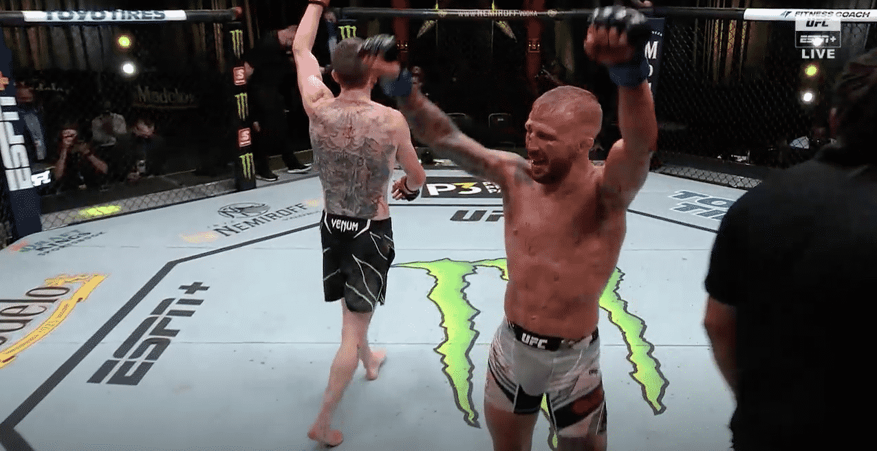 T.J. Dillashaw Takes Split Judging Win Over Cory Sandhagen In Back-And-Forth Battle - UFC Vegas 32 Highlights 1 Dillashaw