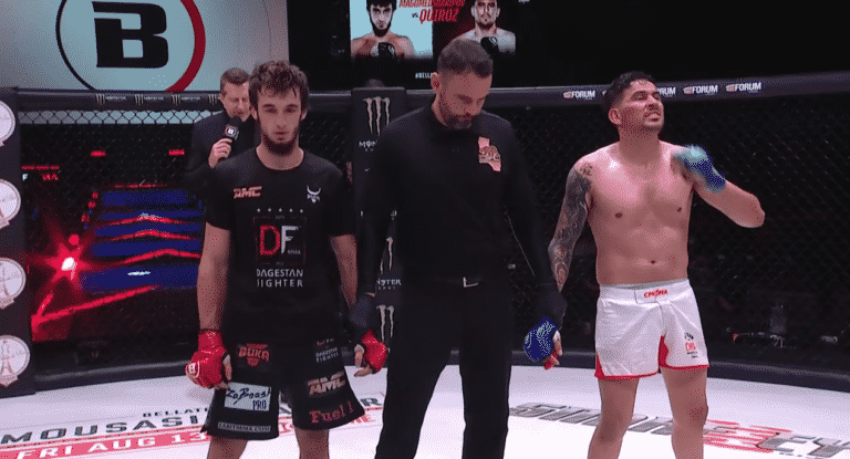 Khasan Magomedsharipov Stops Jonathan Quiroz, Wins Bellator Debut – Bellator 263 Highlights