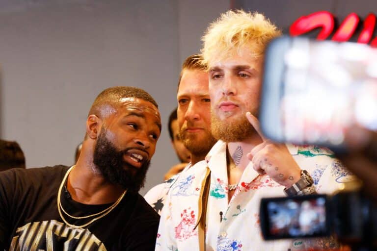 Jake Paul Reacts To Tyron Woodley Training With Floyd Mayweather