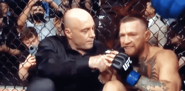 (Video) Conor McGregor Attacks Dustin Poirier’s Wife In Post-Fight Interview