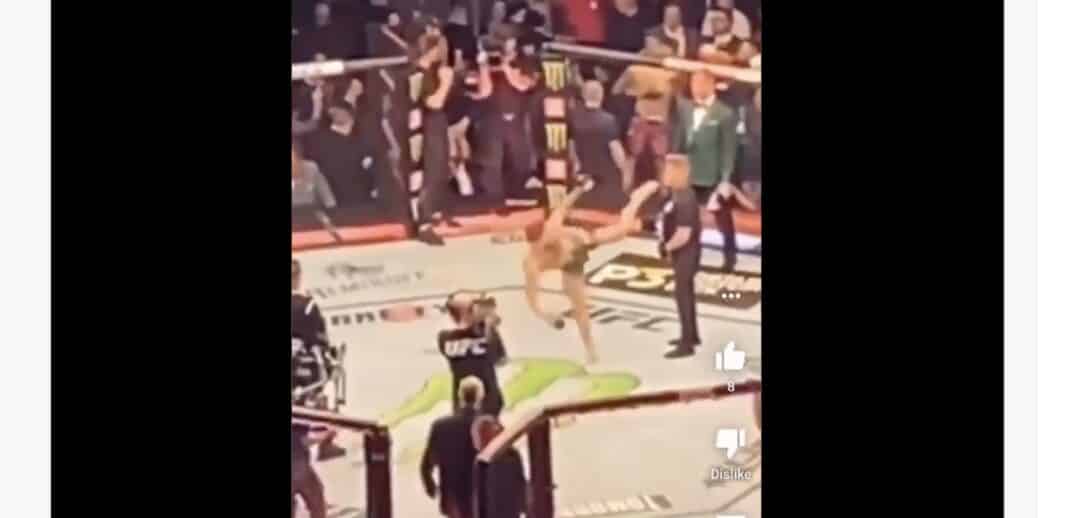 Video Security Guard Doesn't Flinch As Conor McGregor Throws High