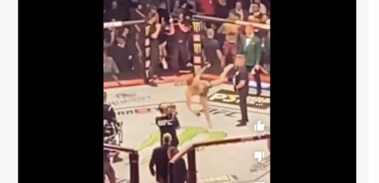 Video – Security Guard Doesn’t Flinch As Conor McGregor Throws High Kick At His Face Ahead Of UFC 264
