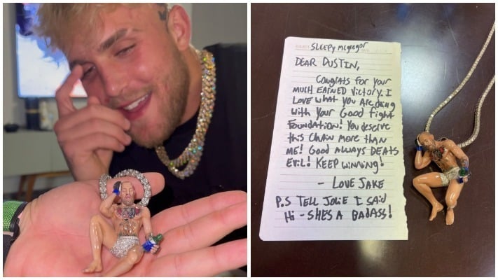 Jake Paul Mails Letter and Sleepy McGregor Chain To Dustin Poirier