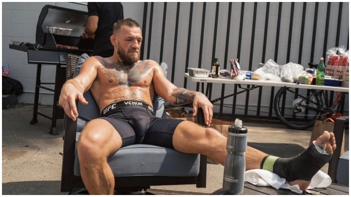 Conor McGregor Reveals He’s Ahead Of Schedule After Recent Leg Scan