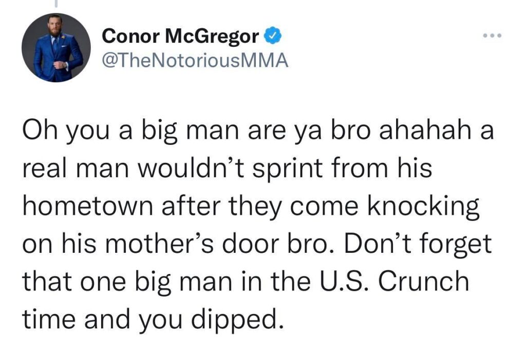 McGregor Tweet