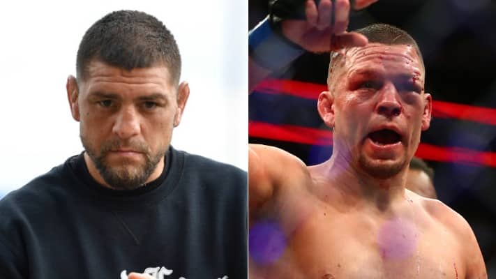 Nick Diaz Hyped Up Watching His Brother Nate Nearly Rally at UFC 263