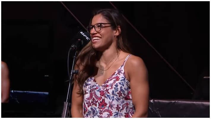 Julianna Pena Poses Amanda Nunes Question At UFC 265 Presser