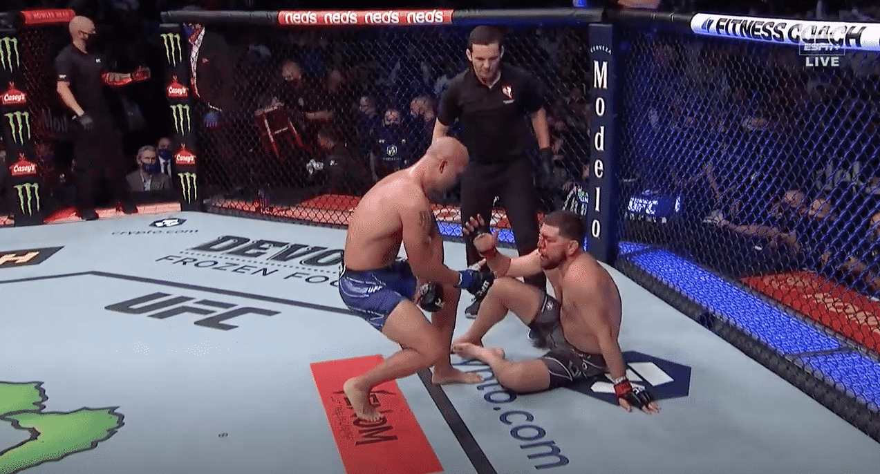 Robbie Lawler Hands Nick Diaz Third Round Knockout Loss - UFC 266 Highlights 1 Robbie Lawler